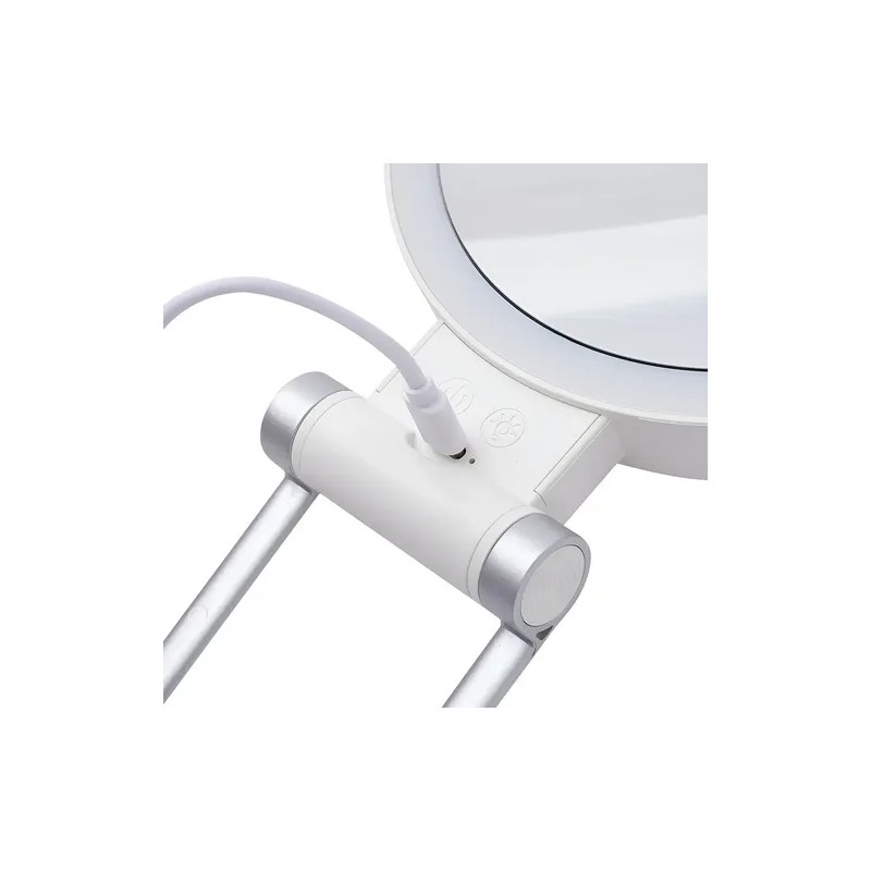. Espejo Jmy Con Luz Led Y Aumento 10x 20x