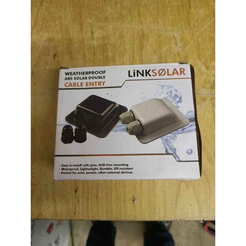 LinkSolar Link Solar Weatherproof Double Cable Entry Gland RV Van