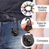 BLPRKOT Pack of 10 Compass with Carabiner Hook Compass Key