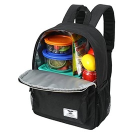 MIER Insulated Backpack Cooler Small Leakproof Lunch Back Pack with Coolers Lightweight Cute Lunch Bag for Women Girls Teens to Work, School, Picnics, Camping, Park Day Trips, 15 L, Black