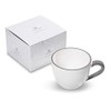 GMUNDNER KERAMIK Teacup Maxima Capacity: 0.4 Litres Grey Rim Crockery