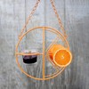 AIMALL Decorative Hummingbird Feeder with Orange Citrus Design – 7.08”