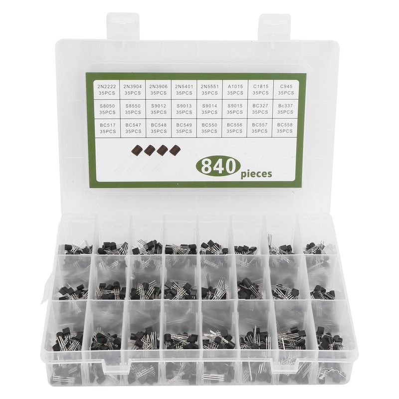 840Pcs Power Transistor Kit Triode Assortment Set Industrial Control Components