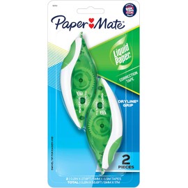 Liquid Paper DryLine Grip Clear Dispenser Correction Film, 2 Pack (662415)