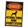 Patterdale Terrier Sign Danger Security System Door Sign Dog Sign
