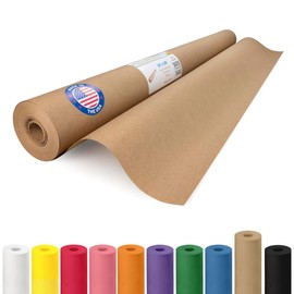 IDL Packaging Brown Kraft Paper Roll 36" x 2160" (180 feet), 30lb Thickness - USA-Made Brown Wrapping Paper for Packing, Moving, Shipping & Crafts/Arts - 100% Recycled Natural Craft Wrap Material