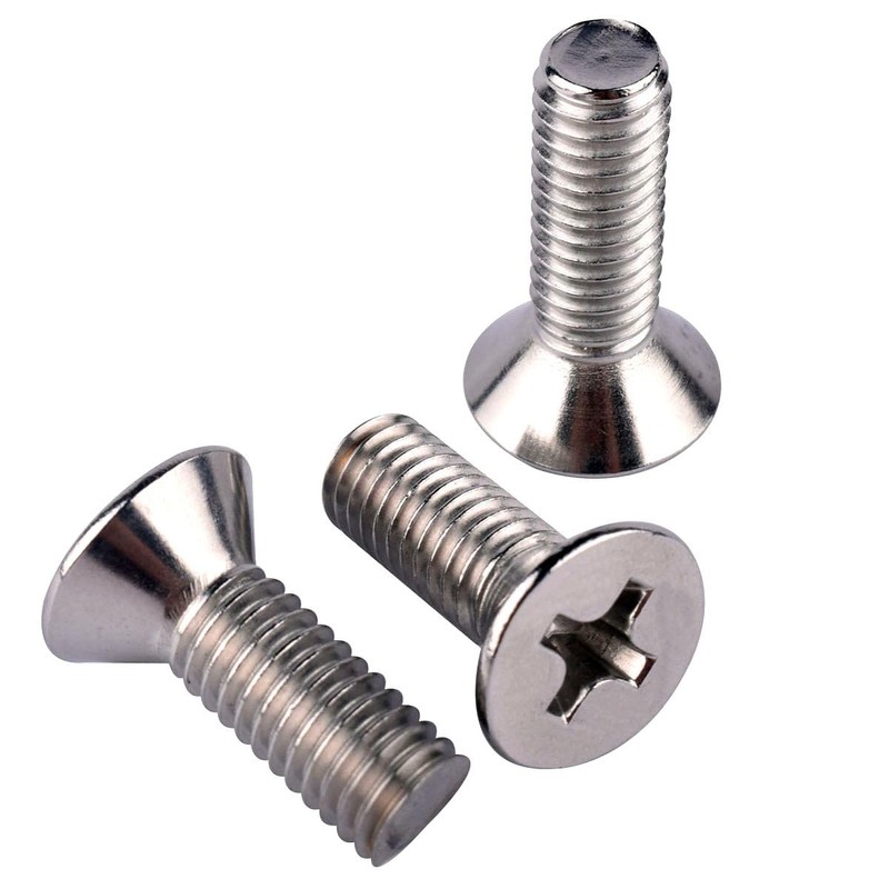 KOSJETHAS 50Pcs #8-32 x 5/8" UNC Phillips Flat Countersunk Head