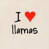 CafePress I LOVE Llamas Tote Bag Reusable Natural Beige Canvas