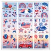 KOCOVIMI Patriotic Window Clings, 101PCS Independence Day Decorations, USA Stars,