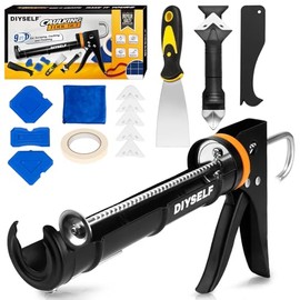 DIYSELF Caulk Gun Kit 9 Pack Professional Caulking Gun Caulk Remover Tool Kit Silicone Gun Sealant Finishing Tool Grout Scraper Hand Caulking Gun No Drip for Bathroom Kitchen Window Sink Tile Sealing