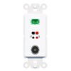 RiteAV 1 Port SC-APC-Simplex Speaker TOSLINK Coupler Jack Insert Rocker Module Female-Female for Decorative Wall Cover Face Plate [White]