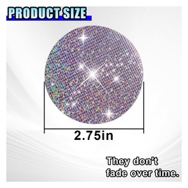 DUSCOKE 2PCS Bling Car Cup Holder Coasters - 2.75 Inch Bling Glitter Console Anti-Slip Cup Holder Insert Coaster - Universal Auto Insulated Cup Mats Car Interior Accessories for Women Girls (Pink)