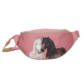 Depesche Miss Melody Dusty Rose 13188 Small Crossbody Bag in Dusky Pink with Horse Motif, Shoulder Bag with Adjustable Shoulder Strap, multicoloured, Miss Melody Dusty Rose