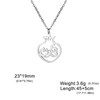 VASSAGO Persian Eshgh Arabic Love Necklace Stainless Steel Pomegranate Pendant