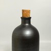 Shigaraki Ware Bottle, Radium Bottle, Black Short, Width 3.5 x
