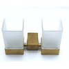 Housler® Brushed Brass (Gold) Square Bathroom accessories (Sq.BB.DOUBLE TUMBLER)