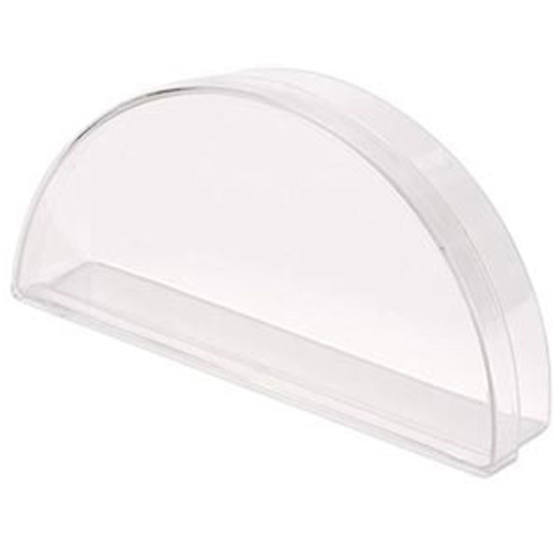Pioneer Plastics 054C Clear Semi-Circle Plastic Container, 4.3125" W x