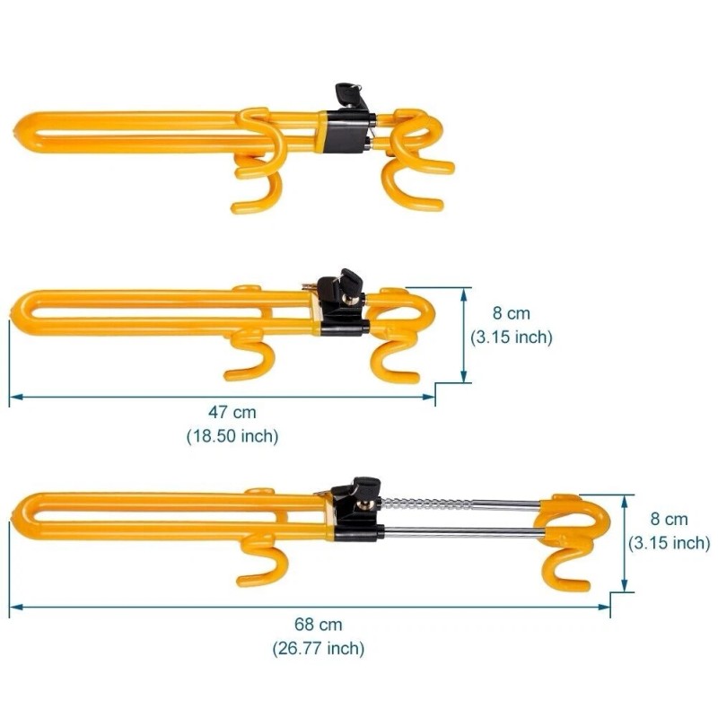 Car Steering Wheel Lock Vehicle SUV Anti-Theft Security Device Heavy