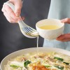 YFWOOD 4pcs Astragalus Spoons, 6.3 inches (16 cm), Ceramic, Gold,