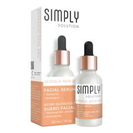 Simply Solution · Acido Glicólico 20% Suero Facial Momento De Aplicación Noche Tipo De Piel Todo Tipo De Piel