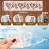 12Pcs Floral Border Stencils for Painting, Craft Paint Template 12