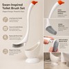 Swan Toilet Brush Set for Bathroom Cleaning – Long Handle