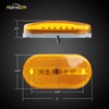 Partsam 4x Rectangular 4 Inch LED Front Rear Side Marker