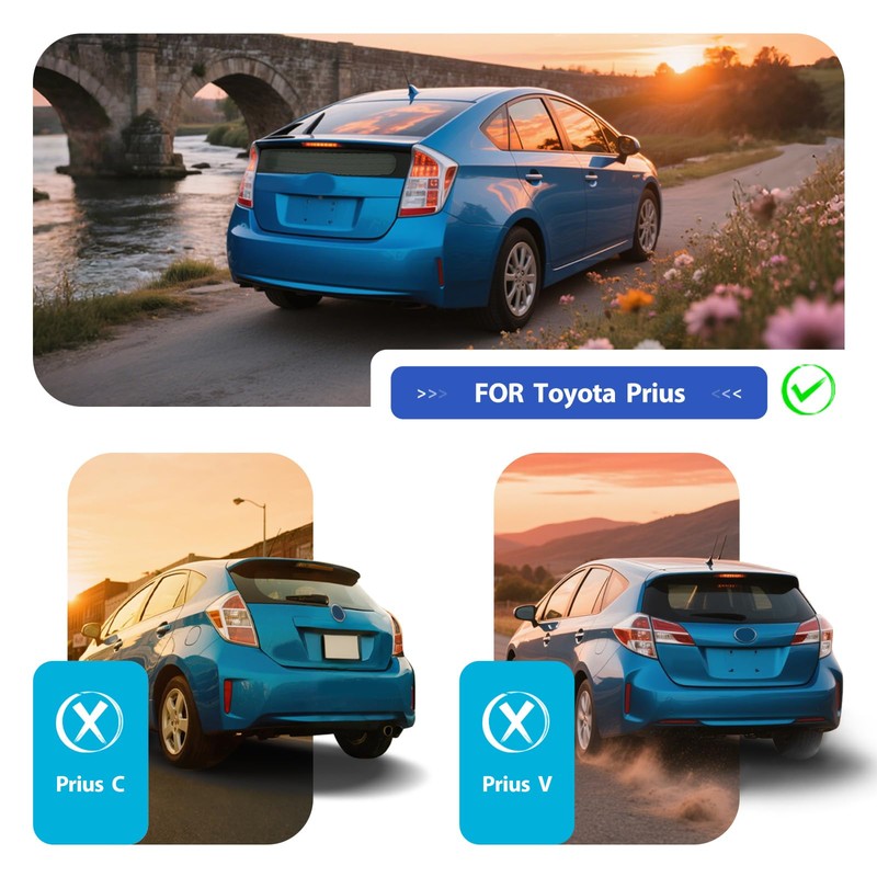 JMTAAT Heated Lower Rear Window Compatible with 2010-2015 Toyota Prius