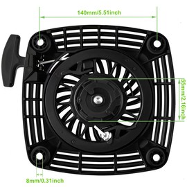 ZAMDOE Recoil Starter Assembly for Kawasaki FJ180V FJ180 FJ151V DS095 for Toro for EXMARK for MTD Lawn Mower Trimmer Generator Pull Start 49088-7023 49088-2582, with Pull Rope