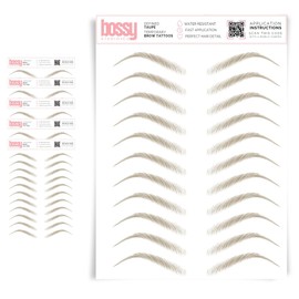 5 Pack Temporary Eyebrow Tattoos Waterproof Eyebrow Stickers, False Tattoos Hair Like Peel Off Instant Transfer Brows For Women And Men | Natural Strokes, Shaping (defined, taupe)