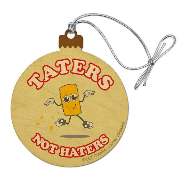 GRAPHICS & MORE Taters Not Haters Tots Funny Humor Wood