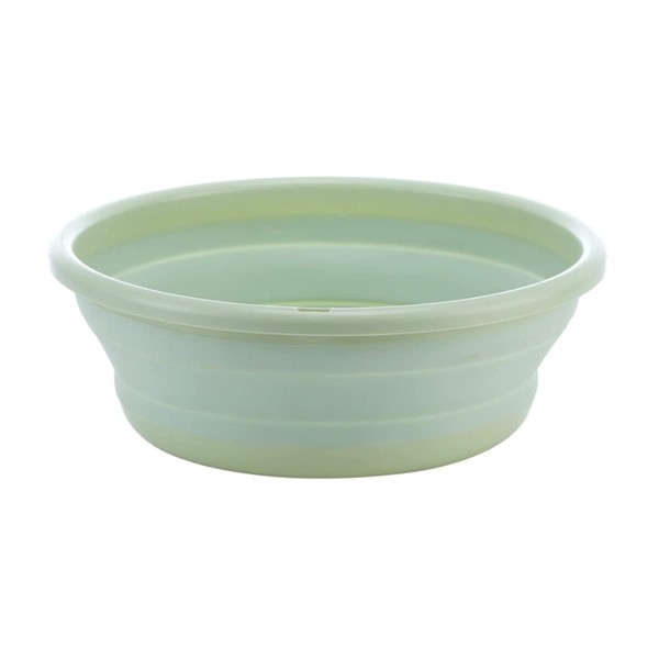 xjs 10" Multi-Purpose Collapsible Dish Tub Bowl BPA-Free Round Lightweight Collapsible Wash Basin (Green)