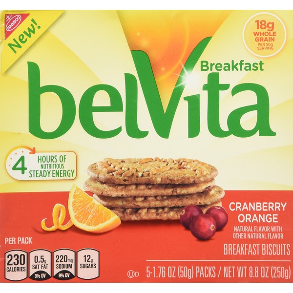 Nabisco belVita Breakfast Biscuits Cranberry Orange - 5 CT