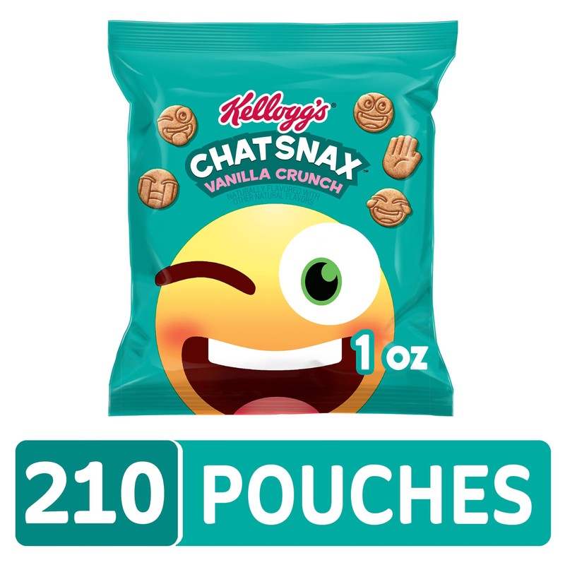 Kellogg's Chat Snax Graham Snacks, Vanilla Crunch, 1oz (210 Count)