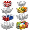 8 Set, Extra Large Wire Baskets for Organizing with Lables,