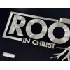 Diamond Etched Products Rooted In Christ Car Tag Diamond Etched
