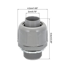 MECCANIXITY Liquid Tight Connector 3/4NPT Non-Metallic Liquid Tight Conduit Connector PVC UL Listed PVC Conduit Fitting Electrical Conduit Fitting Pack of 4(Straight,180D)