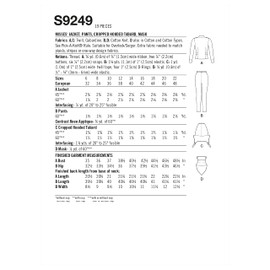 Simplicity Misses' Jacket, Pants, Cropped Hooded Tabard, and Facemask Fantasy Costume Kit, Code 9249 Sewing Pattern, Sizes 6-14, White