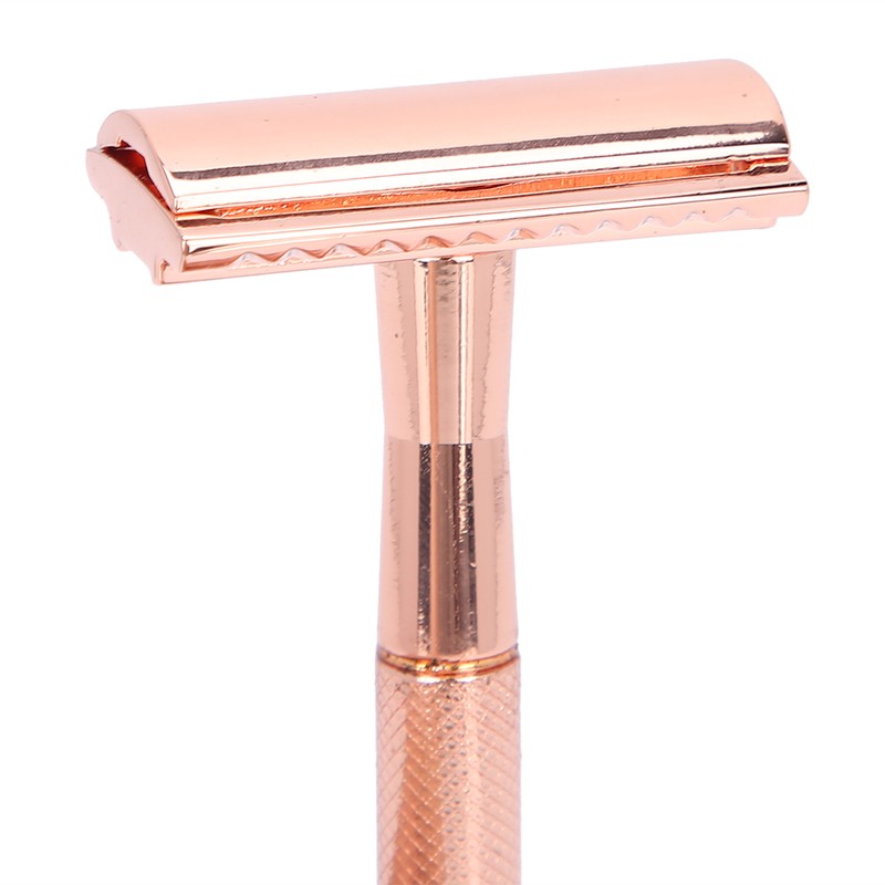 Men Manual Razor Zinc Alloy NonSlip CloseFitting DoubleSided Blade Shaving