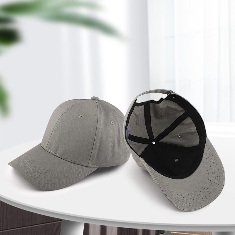 KELOYI Baseball Cap Unisex Grey Baseball Cap Adjustable Breathable Cap