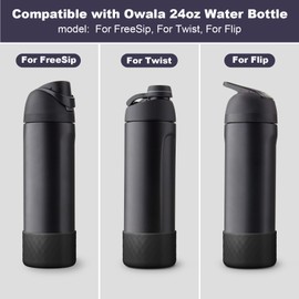 Silicone Boot for Owala Water Bottle 24 oz, Anti-Slip Protective Sleeve for FreeSip/Twist/Flip Stainless Steel Water Bottles Accessories