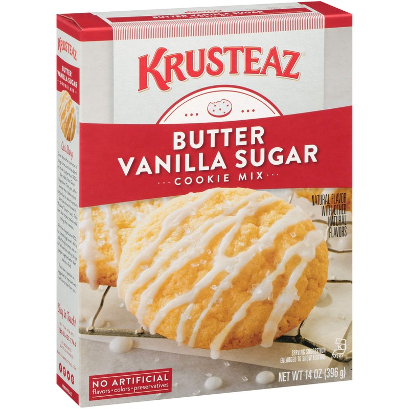 Krusteaz Bakery Style Cookie Mix, Butter Vanilla Sugar, 14-Ounce Boxes