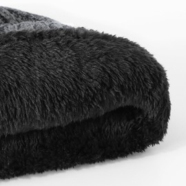 Hat Scarf and Gloves Set Mens - Winter Thermal Warm Knitted Beanie Hat Neck Warmer Touchscreen Gloves with Soft Fleece Lining Stretchy Outdoor Sports Men