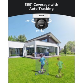 ANNKE 3K PT PoE Camera, 2-Way-Audio, 345° Pan 80°Tilt IP Security Camera Outdoor, Auto-Tracking Lite, AI Human Detection for Surveillance, Smart Dual Light, 512GB SD Card Slot, CPT500(Not PTZ)