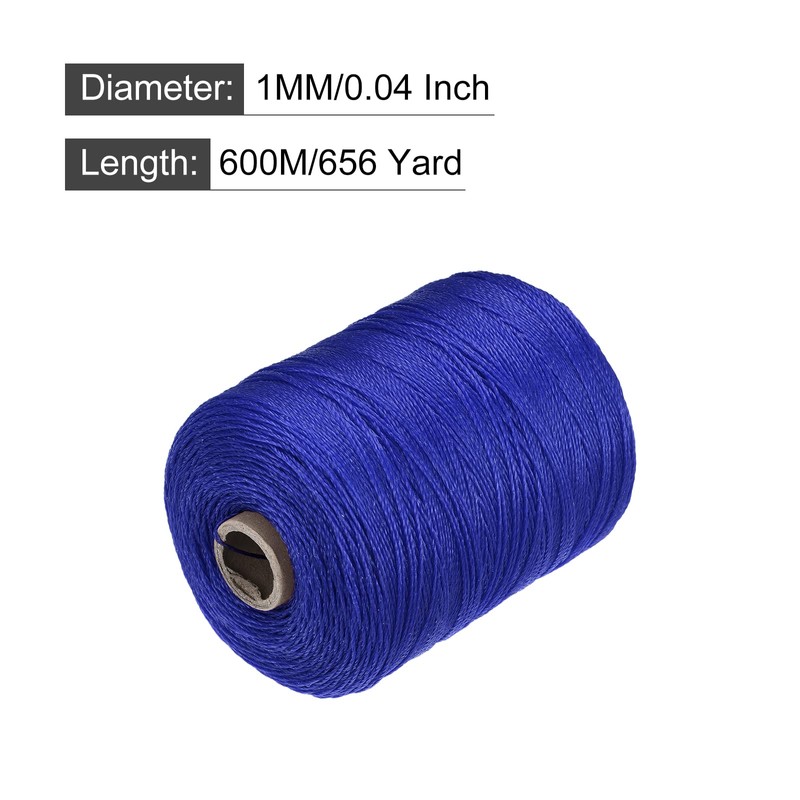 MECCANIXITY Twisted Mason Line Nylon Twine String Cord Blue 600M/656