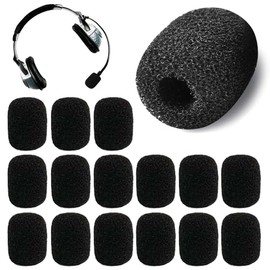 50 Pcs Fundas de Espuma para Micrófonos, Micrófono Lavalier Parasol para Micrófono de Solapa, Protectores para Micrófono de Solapa Mini Micrófono para Filtros de Goma Parabrisas Funda para Auriculares