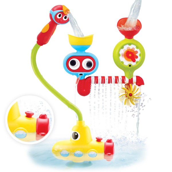 Yookidoo Bath Toy - Submarine Spray Station - Battery Operated Water Pump with Hand Shower, Googly Eyes Water Spinner - Many Ways to Play (Age 2-6 Years)