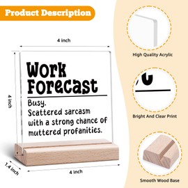 Coworker Gifts Acrylic Plaque Funny Office Desk Decor Thank You Clear Desk Decorative Sign for Friends Employee Appreciation Gifts Social Worker Retirement Present Farewell Going Away Acrylic Sign