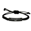 Mother-in-Law of The Bride Black Rope Bracelet, Mother-in-Law Present from