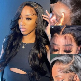 Wiggins Hair 13x6 Lace Front Wigs Human Hair Pre Plucked Body Wave Lace Front Wigs Human Hair Glueless Wigs Human Hair with Baby Hair 20 Inch